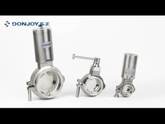 วาล์วกระพริบน้ําอากาศแบบ Single Acting Hygienic SS316L DN25