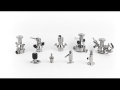 สุขภาพดี หมึกกันเหล็ก วาล์วตัวอย่าง Clamped การเชื่อมต่อ SS304 / ss316L กาสเกต PTFE