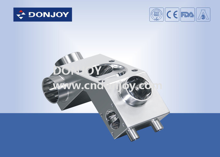 SS316L M-53A multiport สุขาภิบาลไดอะแฟรมวาล์วสำหรับควบคุมการไหล