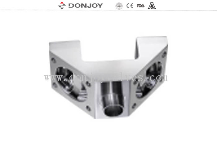 SS316L M-53A multiport สุขาภิบาลไดอะแฟรมวาล์วสำหรับควบคุมการไหล
