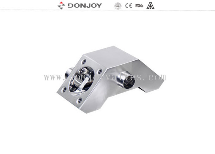 SS316L sanitary multiport สุขาภิบาลไดอะแฟรมวาล์วสำหรับควบคุมการไหล