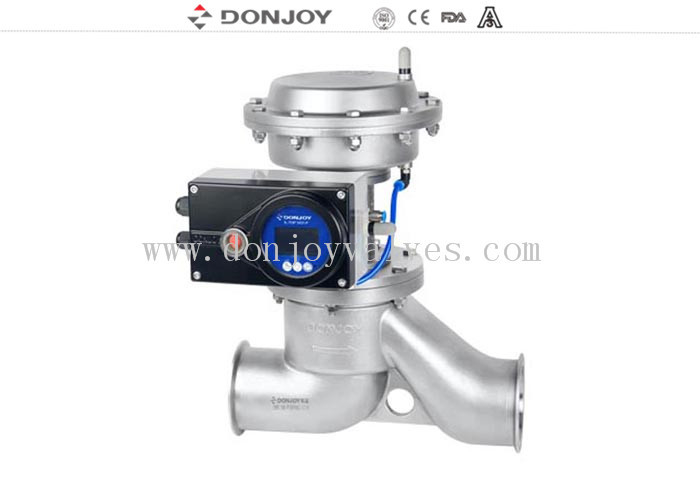 DN100 Donjoy Globe Valve พร้อมแอคชูเอเตอร์สแตนเลสพร้อม IL TOP1441 สำหรับอาหาร