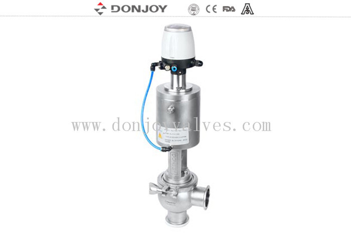 SS 304 3 Inch Aseptic Pneumatic Reversing วาล์วควบคุมด้วย Single Seat EPDM Gakset