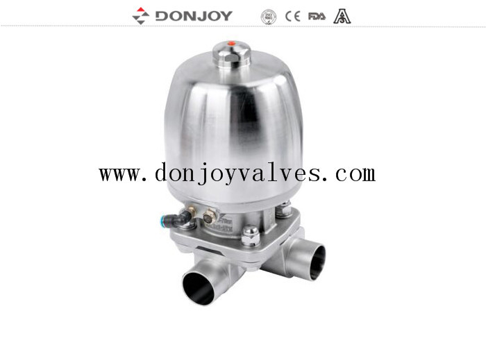 Donjoy T ประเภท 3 Way Pneumatic Diaphragm Valve สําหรับอุตสาหกรรมยา