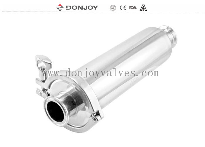 เครื่องกรองสุขอนามัยในสาย / SS316L เครื่องกรองแบบตรงที่มีปลาย Tri Clamp