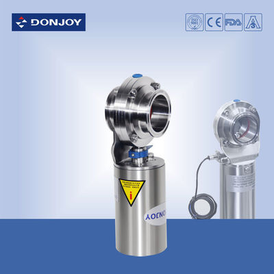 Stainless Steel Pneumatic Sanitary Butterfly Valve