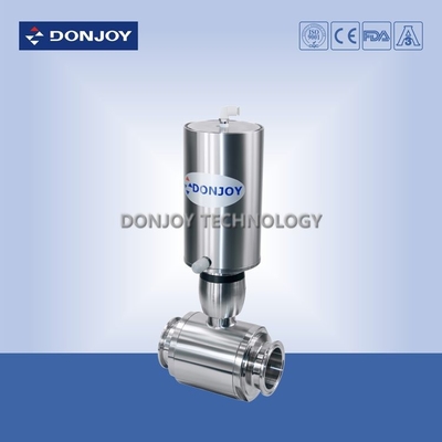FDA / ISO Pnuematic direct Manual ball valve with Clamped Connection