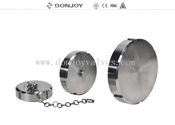 Food Grade Stainless steel sanitary blind cap with/without chain 3A/DIN/SMS