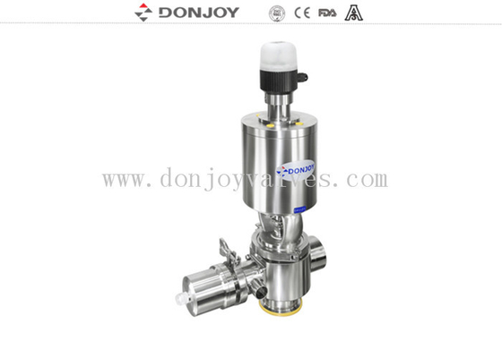 1'' - 4'' Pneumatic Aseptic Reversing Seat Valve with sideway control valve 316L