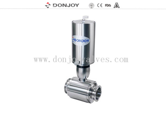 FDA / ISO Pnuematic direct Manual ball valve with Clamped Connection