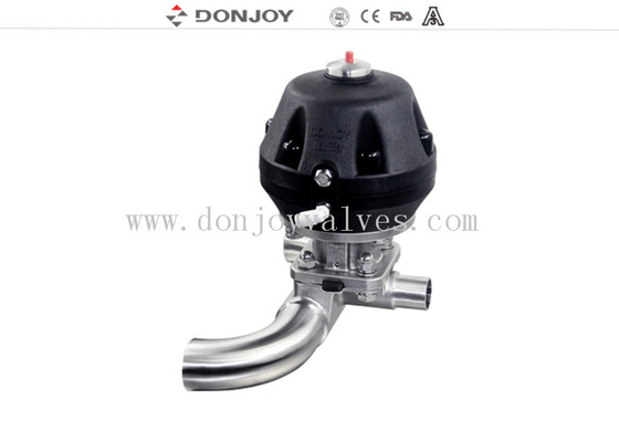 พลาสติก Pneumatic U ประเภทสามทาง Diaphragm Valve ตาม ASME BPE