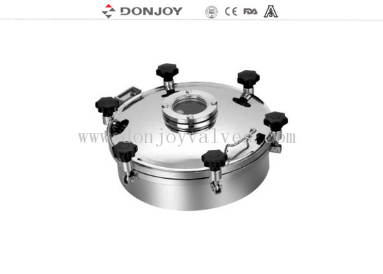 400 มิลลิเมตร Welded ความดันอาหารถัง กล่องหุ้ม Manhole ด้วย Flange กล่องมองเห็น